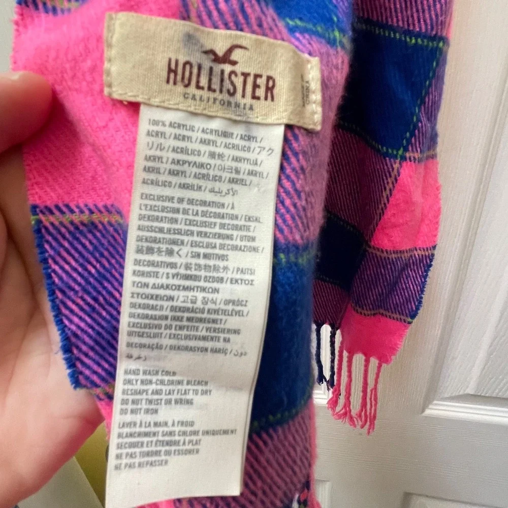 Hollister Men's Scarf Plaid‎ Flannel Colorful (15